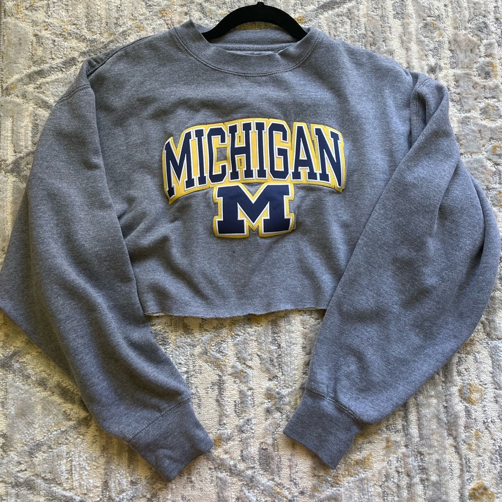 michigan cropped crew neck